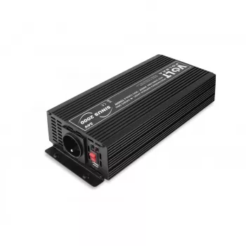 SINUS SINUS-2000/24 tīkla invertors — 2000 W, 24 V līdzstrāva uz maiņstrāvu