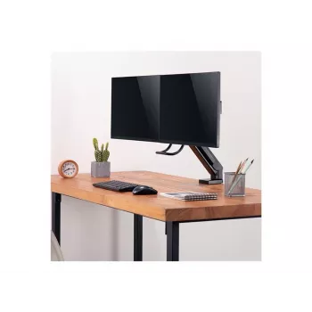 LOGILINK BP0102 Divu monitoru stiprinājums 17-27 collām, tērauds, vietu taupošs