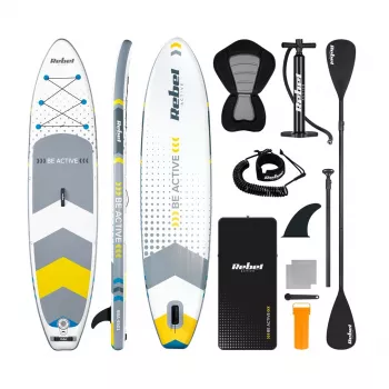 Piepūšamais SUP dēlis Rebel RBA-4501 White – viensēdvietu