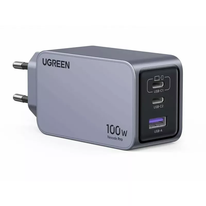 UGREEN Nexode Pro 3-Portu GaN ātrais lādētājs 2 USB Type-C