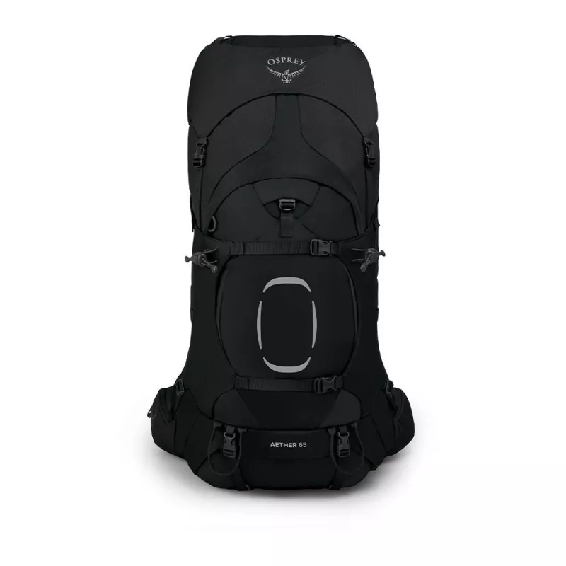 Mugursoma Osprey Aether 65 — 65 L, Neilons, Melna, 2.2 kg, 40 cm platums, Vīriešiem