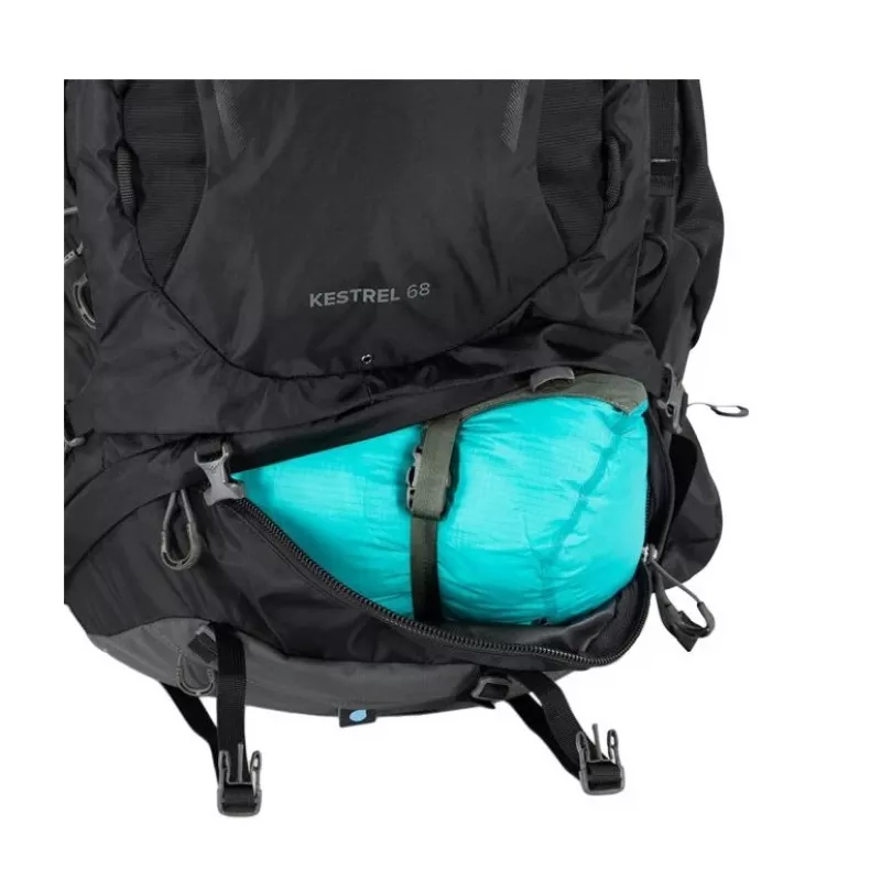 Trekinga mugursoma Osprey Kestrel 48 melna S/M