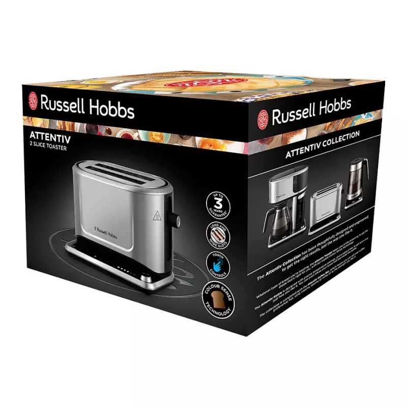 Toasteris Russell Hobbs 26210-56 2 šķēlēm, satīna tērauds