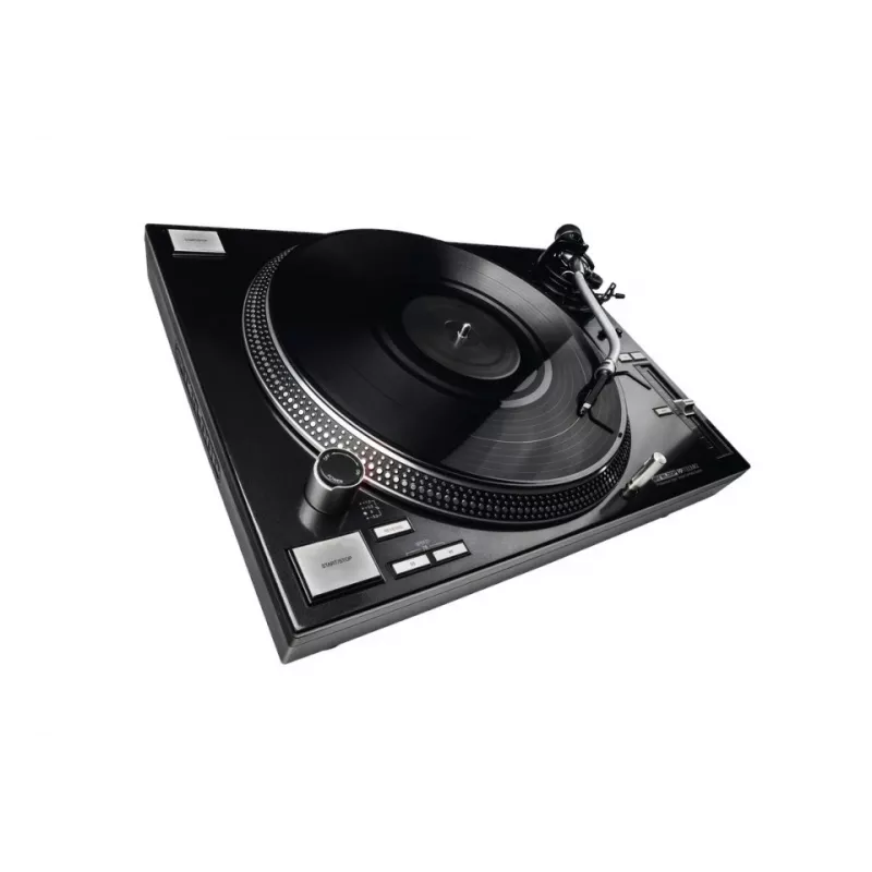 Profesionāls tiešās piedziņas DJ atskaņotājs Reloop RP-7000 MK2 — 33/45/78 RPM, S-veida tonearm, alumīnija plates, melns