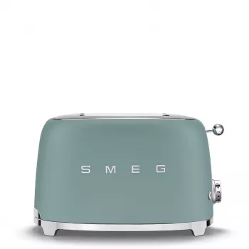 Smeg TSF01EGMEU tosteris 2 šķēlēm 950 W hromēts, zaļš