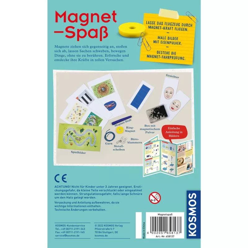 Magnet Fun, Eksperimentu komplekts