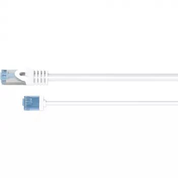 Goobay Ultra-Flexible CAT 6A Patch Cable slim U/UTP Balts - īpaši īss spraudnis (74286)