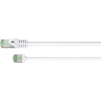 Goobay CAT 8.1 Ultra-Flexible Patch kabelis plāns U/FTP Balts - īss spraudnis 99.9% (74361)