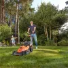 Black & Decker elektriskais zāles pļāvējs ar griešanas augstuma regulēšanu, augstumā regulējams rokturis ar salocīšanu