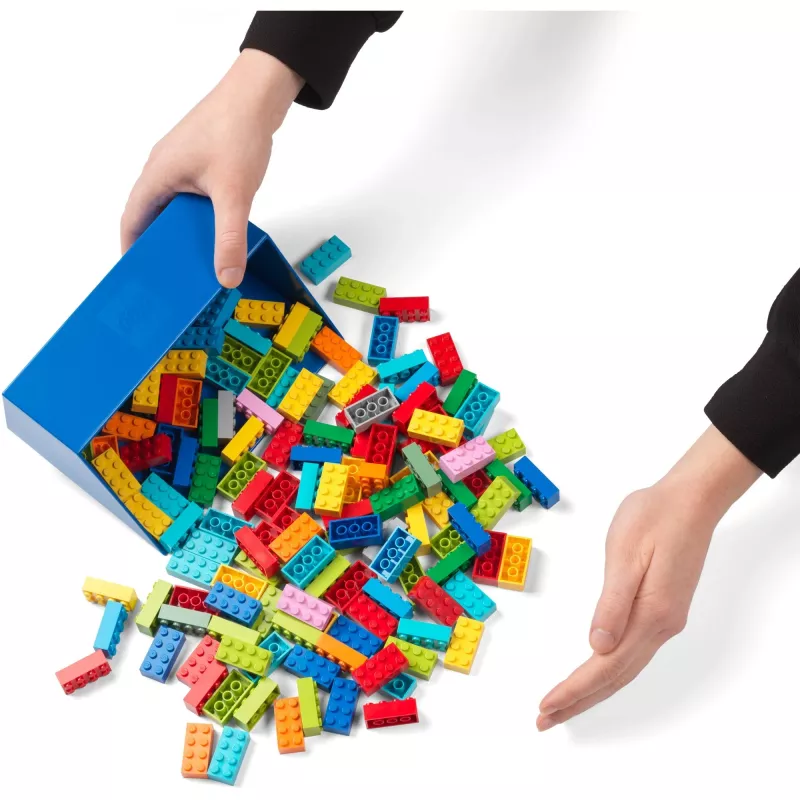 LEGO ķieģeļu lāpstiņu 2-gabalu komplekts, Uzglabāšanas kaste Sarkanā/Zilā
