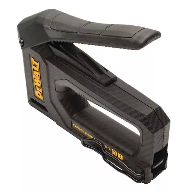 Skavotājs DeWalt DWHT80276-0 oglekļa šķiedras 2-in-1 — rokas skavotājs un naglotājs, kompakts dizains