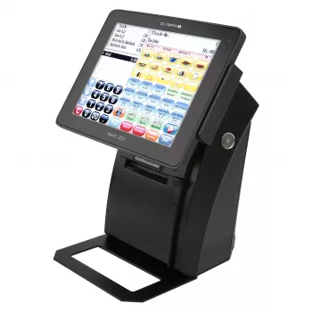 Viss-vienā kases aparāts Olympia Touch 200 TSE — 9,7 collu TFT skārienekrāns, termopārsūtīšanas printeris 170 mm/s, SD karte, Melns