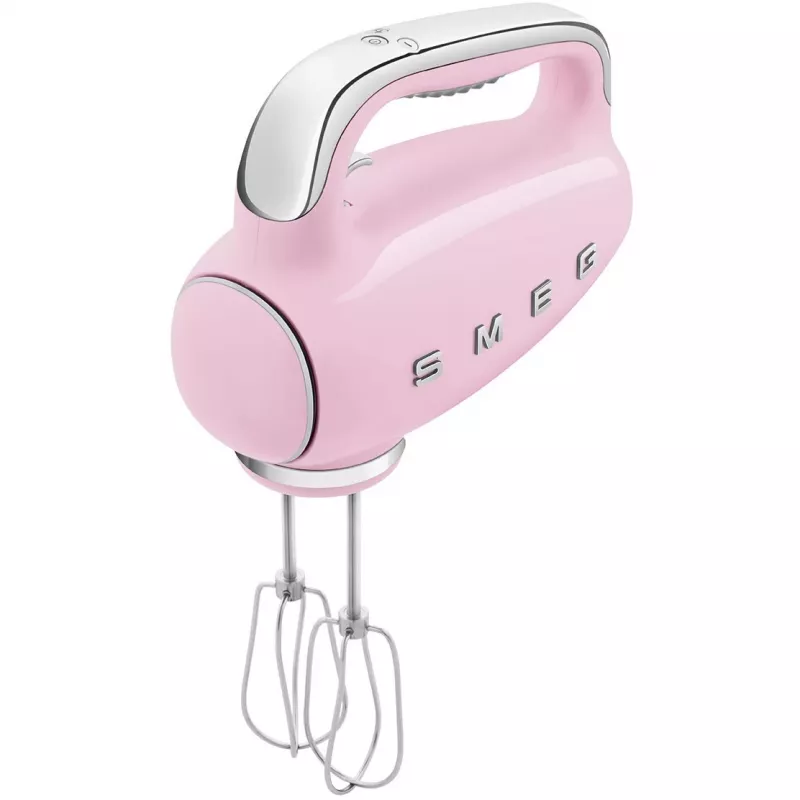 Smeg HMF01PKEU rokas mikseris 50. gadu retro dizainā, rozā