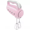 Smeg HMF01PKEU rokas mikseris 50. gadu retro dizainā, rozā
