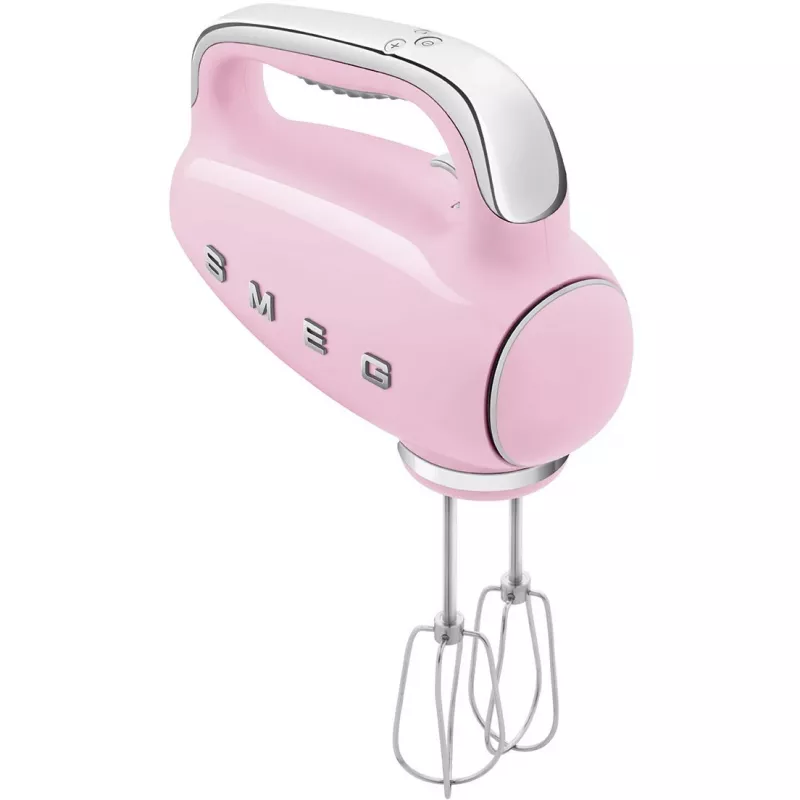Smeg HMF01PKEU rokas mikseris 50. gadu retro dizainā, rozā