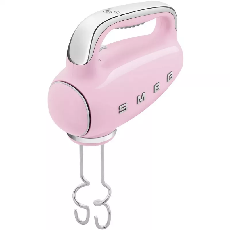 Smeg HMF01PKEU rokas mikseris 50. gadu retro dizainā, rozā