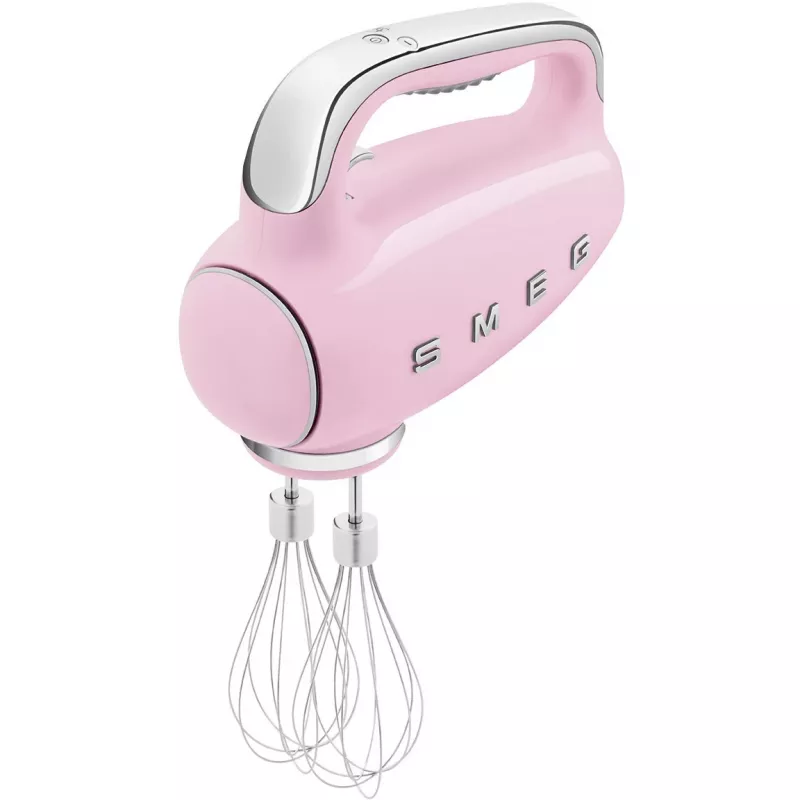 Smeg HMF01PKEU rokas mikseris 50. gadu retro dizainā, rozā