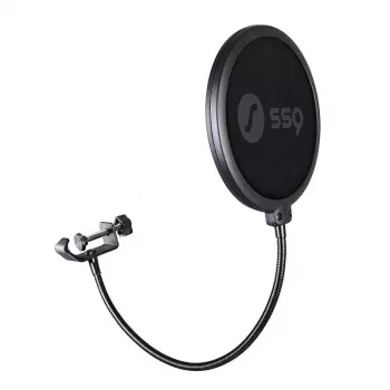 Pop filtrs SSQ Double Pop Filter POP1 SS-1923 ar dubulto metāla sietu un regulējamu gulbja kaklu