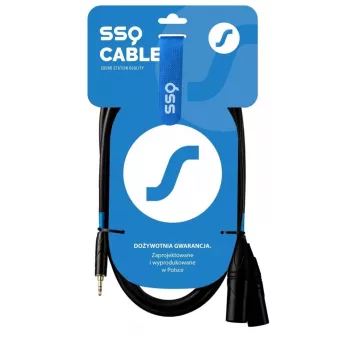 SSQ kabelis Jack Stereo 3.5 mm uz 2x XLR vīrišķais MIXLR3 — 3 m audio kabelis