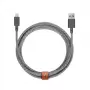 USB-A uz Lightning kabelis Native Union Belt Cable XL 3 m Melns Balts