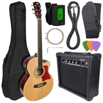 V-TONE EAG SET NT - komplekts (4/4 elektroakustiskā ģitāra, dabīgā krāsa + pastiprinātājs)