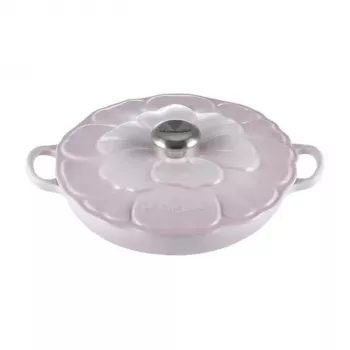 Le Creuset gourmet profesionālais katls puķu formā 26 cm čaulas rozā