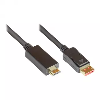 Video kabeļa adapteris Alcasa DP14-HDMI10 10m DisplayPort uz HDMI Melns