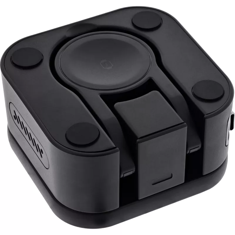 Bezvadu lādētājs 3-in-1 InLine 33392T austiņām, viedtālruņiem un viedpulksteņiem — USB 9/12 V, Melns