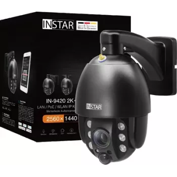 PTZ IP novērošanas kamera Instar IN-9420 (modelis 14091) 2K+ 2560x1440, WLAN, LAN, PoE, IP66, melna