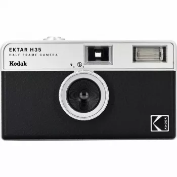 35mm filmkamera Kodak Ektar H35 melna — kompakta fiksēta objektīva punktveida un fotografēšanas kamera