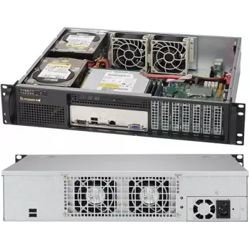 Servera korpuss Supermicro SuperChassis 523L-505B 2U Melns