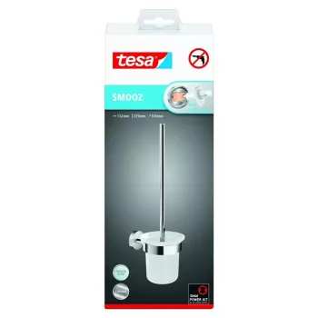 Tualetes birste Tesa Smooz modelis 40632 ar sienas turētāju un maināmu uzgali