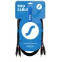 SSQ RCARCA2 SS-1432 Kabelis 2x RCA - 2x RCA 2 m Melns