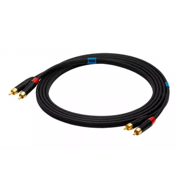 SSQ RCARCA2 SS-1432 Kabelis 2x RCA - 2x RCA 2 m Melns