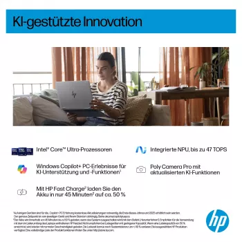 HP OmniBook BZ8E4EA 16 Notebook - Core Ultra 5 4,5 GHz 40,6 cm - 512 GB SSD - 16 GB RAM - Skārienekrāns - Windows 11 Home (BZ8E4EA#ABD)