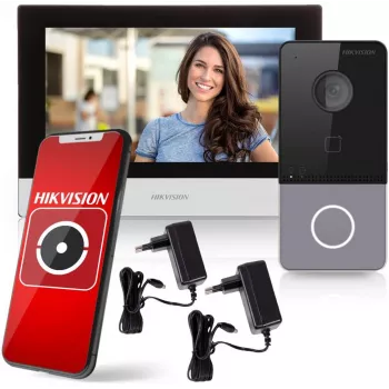 Video durvju sistēma Hikvision DS-KIS603-P(C)/EU 2 MP 7 collu LCD