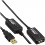 USB pagarinātāja kabelis InLine 5771000120 — 20 m, USB A vīriešu uz USB A sievišķo, melns