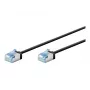 Goobay Ultra-Flexible CAT 6A Patch kabelis slims U/FTP melns - īpaši īss spraudnis (74315)
