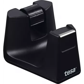 Lentas dozators Tesa 53905-00000-01 1,9 cm platām ruļļiem, ABS, melns/caurspīdīgs