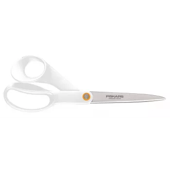 Fiskars F061200487 biroja šķēres, taisns griezums, nerūsējošs tērauds, balts