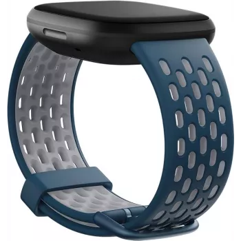 Fitbit FB174SBNVGYL Siksniņa - Zila - Pelēka - Sense - Versa 3 - Alumīnijs - Silikons - Nerūsējošais tērauds