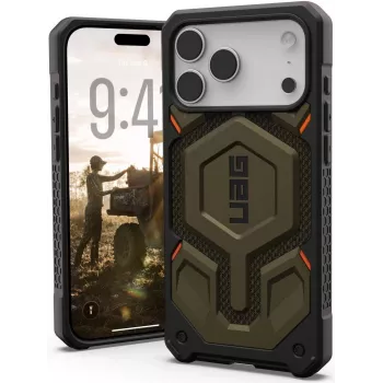 UAG Urban Armor Gear Monarch Pro MagSafe Maciņš | Apple iPhone 17 Pro Max | kevlar elements Zaļš | 11451411397B
