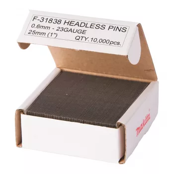 Makita F-31838 cinkotas naglas ar plakanu galvu, 0,6 x 25 mm, 23 Ga, 10000 gab.