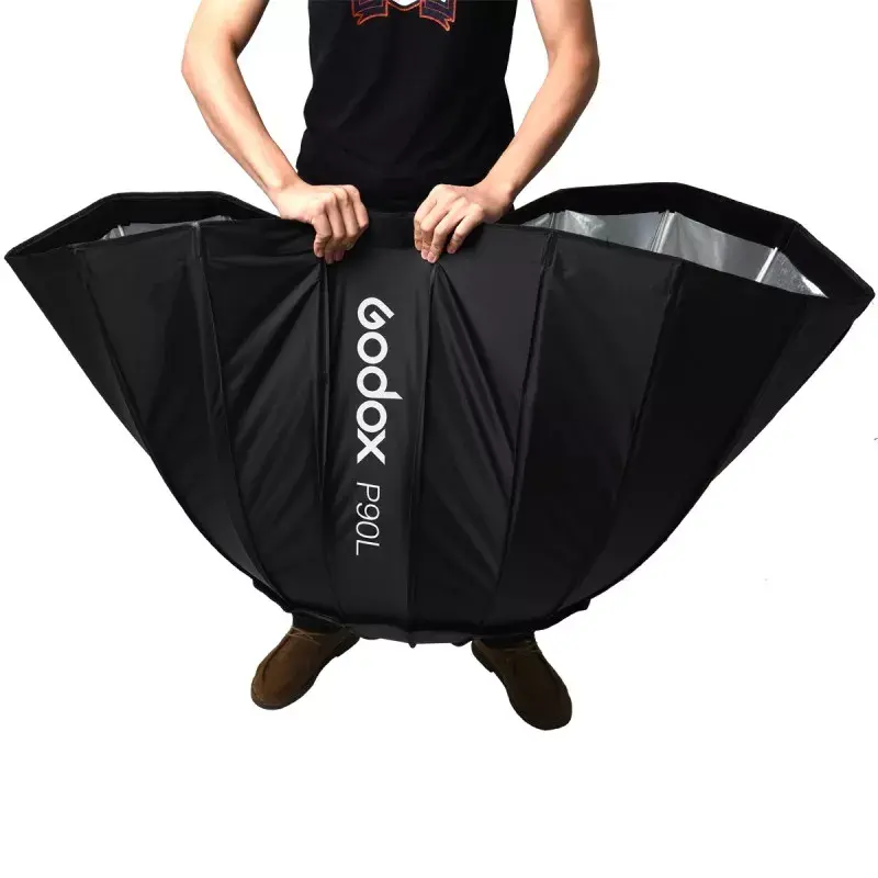 Softbox Godox P90L 90cm Melns Nylons Poliesters ar Difuzoriem