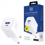 3MK Hyper Charger PD 33W GaN QC4+ balts — USB-C lādētājs 33W, GaN, Quick Charge 4+