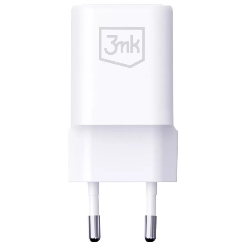 3MK Hyper Charger PD 33W GaN QC4+ balts — USB-C lādētājs 33W, GaN, Quick Charge 4+