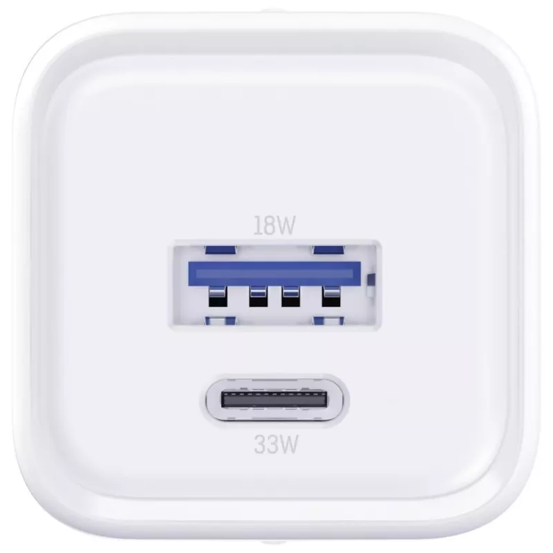 3MK Hyper Charger PD 33W GaN QC4+ balts — USB-C lādētājs 33W, GaN, Quick Charge 4+