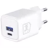 3MK Hyper Charger PD 33W GaN QC4+ balts — USB-C lādētājs 33W, GaN, Quick Charge 4+