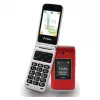Olympia VITUS 4G salokāmais telefons — 2.8 collu LCD, Bluetooth, FM radio, 147 g, Sarkans