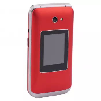 Olympia VITUS 4G salokāmais telefons — 2.8 collu LCD, Bluetooth, FM radio, 147 g, Sarkans